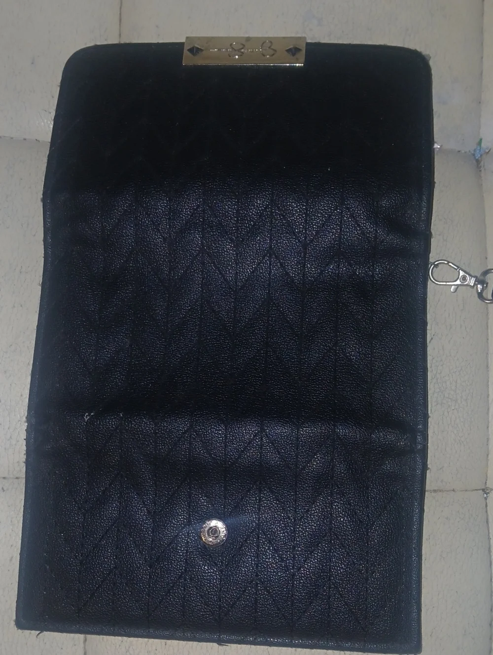 Jesdica Simpson Black Quilted Fold-Over Women's Wallet - Classic Style